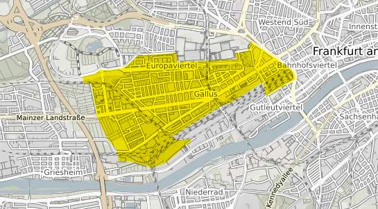Immobilienpreisekarte Frankfurt am Main Gallus